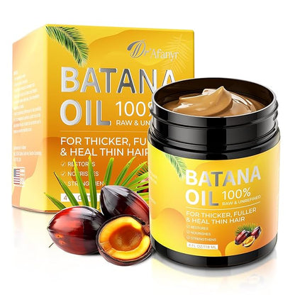 Batana Oil for Hair Growth - Unrefined Natural Botana Oil Paste Restores Thin Damaged Hair and Scalp with Nourishment, Organic Raw Botana Hair Mask for Women & Men Fits All Hair Type (4oz)
