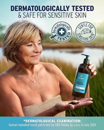 NEW 2025 Psoriasis Shampoo with Salicylic Acid – Natural Treatment for Dry, Itchy, Flaky, Red Scalp with Peat & Menthol. Promotes Hair Strength & Growth 8.45 fl oz
