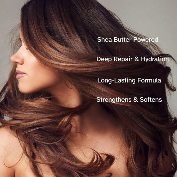 Shea Butter Shampoo – Transforms Dry, Frizzy Hair into Silky Smooth – Sulfate-Free, Nourishing Formula with Keratin & Vitamins – 500ml (16.9 oz)