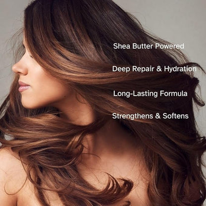 Shea Butter Shampoo – Transforms Dry, Frizzy Hair into Silky Smooth – Sulfate-Free, Nourishing Formula with Keratin & Vitamins – 500ml (16.9 oz)