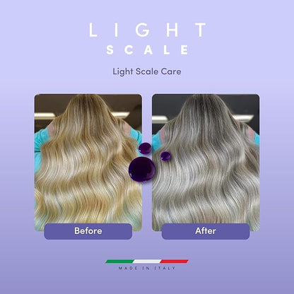Lisap Hair Spray, Light Scale Hair Care Anti Yellow Spray & Heat Protectant Purple Toner for Blondes, Toning Blonde, White, Silver Hair & Highlights, Nourishing Hydrating for Brassy Tones, 4.23 fl oz