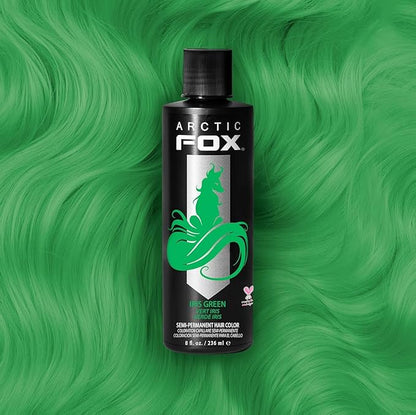 Arctic Fox Semi-Permanent Hair Dye, Vegan & Cruelty-Free, Ammonia-Free, Conditioning, Vibrant Iris Green, For All Hair Types, 8 Fl Oz (Pack of 2)