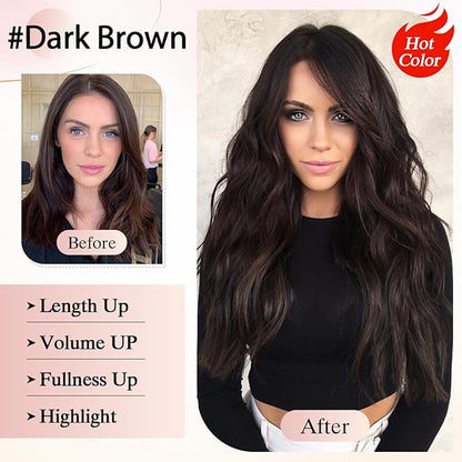 U Tip Hair Extensions Human Hair Pre Bonded Extensions Keratin Fusion Extensions K Tip Hair Extensions Real Human Hair Silky Straight Natural 50g/100 Stands 18" Dark Brown