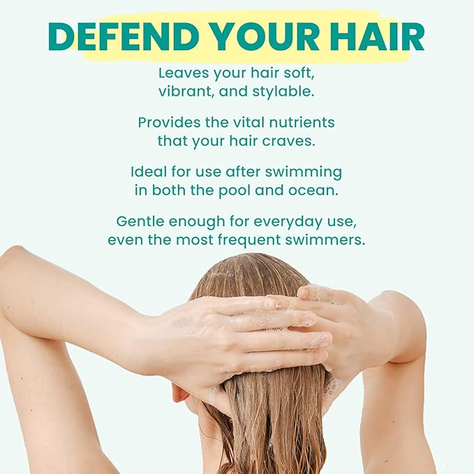 AQUA GUARD Everyday Conditioner for Pool Moms and Swimmers | Softens Hair & Removes Chlorine Damage | Paraben and Gluten Free, Vegan, Color Safe, Leaping Bunny Certified, 9.5 oz (2-Pack)