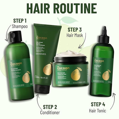 Cocoon Pomelo Oil Hair Tonic. 100% Vegan Scalp Serum Treatment for Thinning, Damaged & Breakage Hair | Soften, Reduce Hair Loss & Promote Hair Growth. 10.5 fl oz