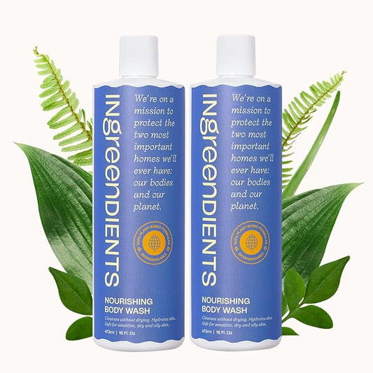 Natural Body Wash With Organic Ingredients - Moisturizing For Dry and Sensitive Skin, Vegan, Cruelty Free, Sulfate Free, Betaine Free (2 x 16 FL. Oz)