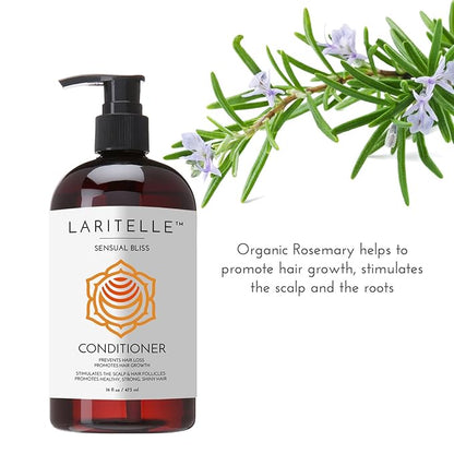 Organic Conditioner Sensual Bliss | Strengthening & Repair for Damaged, Thinning Hair | Sulfate-Free, Natural Hair Care for Growth & Breakage Prevention | Safe for Color-Treated Hair