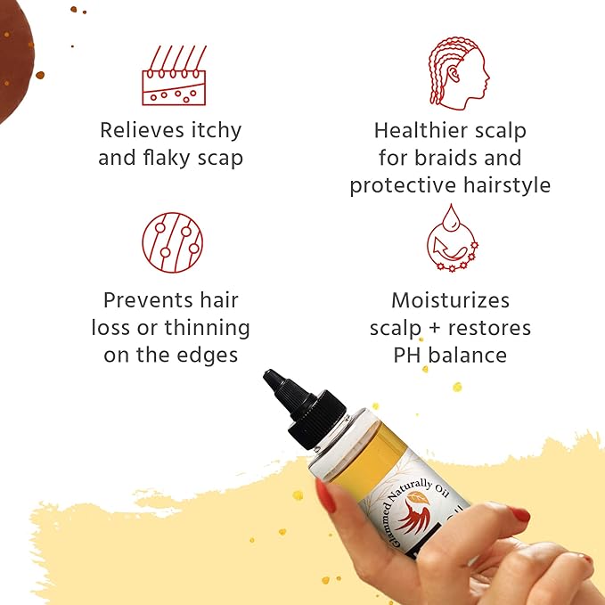 Braid Oil For Dry Scalp and scalp itchiness (8 Oz)