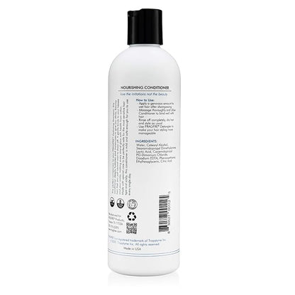 Fragrance Free Conditioner 12 oz (2-Pack Gift Set) - Parabens Free Hypoallergenic - Hair Conditioner for Sensitive Skin - Deep Conditioning for Normal Treated and Fragile Hairs - Vegan GF/CF