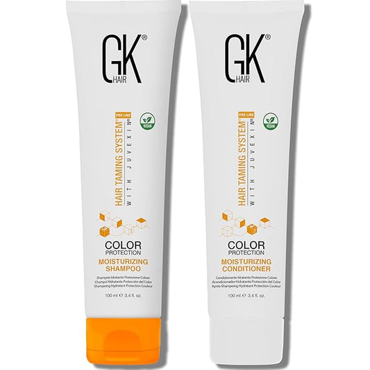 GK HAIR Color-Treated Moisturizing Shampoo & Conditioner 3.4 fl oz Duo – Sulfate-Free Hydrating Set for Color Protection, Frizz Control & Deep Nourishment