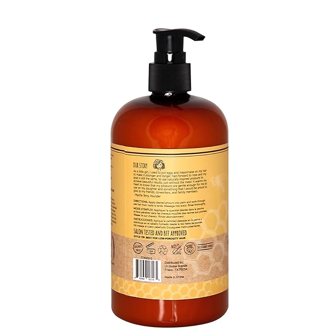 Urban Hydration Honey Health and Repair Shampoo, Conditioner and Detangler Set | Sulfate, Paraben and Dye Free, Cleanses, Detangles, Hydrates and Repairs For Healthy and Shiny Hair, All Hair Types