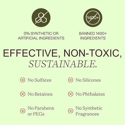 Non Toxic and Vegan Body Wash With Organic Ingredients - Moisturizing For Dry and Sensitive Skin, Natural and Organic, Paraben Free, Cruelty Free, Gluten Free, Sulfate Free (16 FL. OZ)