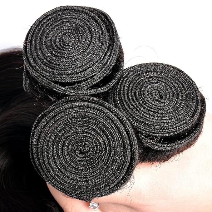 #1B Human Hair Bundles Straight Bundles 26 26 26 Inch Unprocessed Brazilian Virgin Hair Weave 3 Bundles 50 Grams Per Bundle Natural Color Bundle Human Hair Extensions