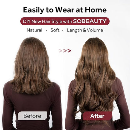 Clip in Hair Extensions Real Human Hair Chocolate Brown Seamless Clip In 100% Straight Remy Hair Extensions PU Skin Weft Add Volume for Women #4A 20Inch 120G 8PCS