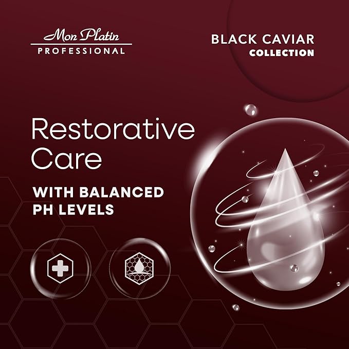 Mon Platin Professional Black Caviar Blonde Hair Shampoo - Intensive Moisturizing Shampoo for blonde, bleached, or Color Treated Hair - Special Antistatic Formula,SLS/Salt Free 500ML