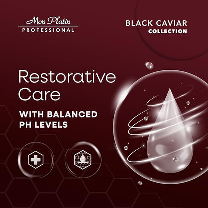 Mon Platin Professional Black Caviar Blonde Hair Shampoo - Intensive Moisturizing Shampoo for blonde, bleached, or Color Treated Hair - Special Antistatic Formula,SLS/Salt Free 500ML