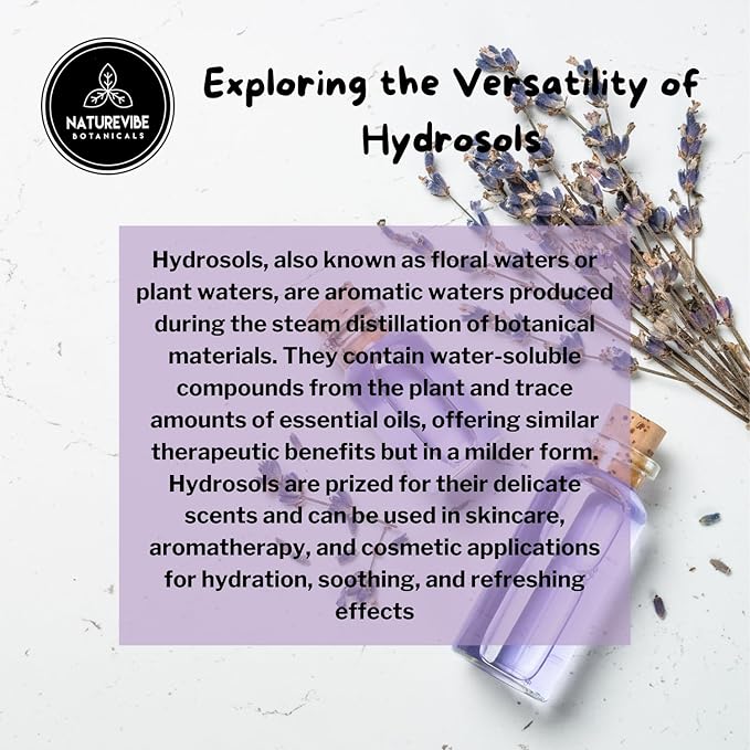 Naturevibe Botanicals Lavender Water 32 Ounces | 100% Pure and Natural | Great for Skin Care and Hair Care