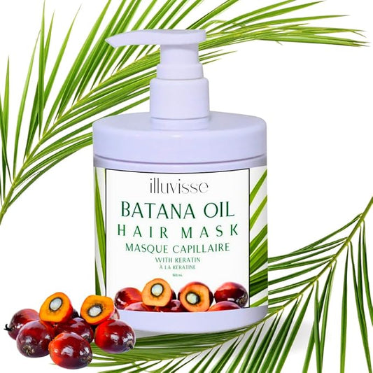Batana Oil Deep Conditioning Hair Mask - Keratin Infused For Damaged, Dry Hair - Intense Hydration and Repair - Organic Batana Oil for Hair Growth - 500mL