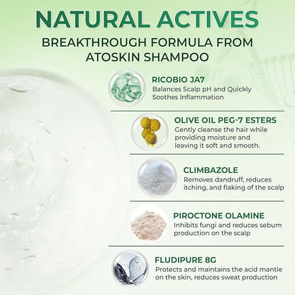 Atoskin Shampoo – for Seborrheic Dermatitis - Helps Reduce Oil & Improve Scalp Comfort (6.8 oz)