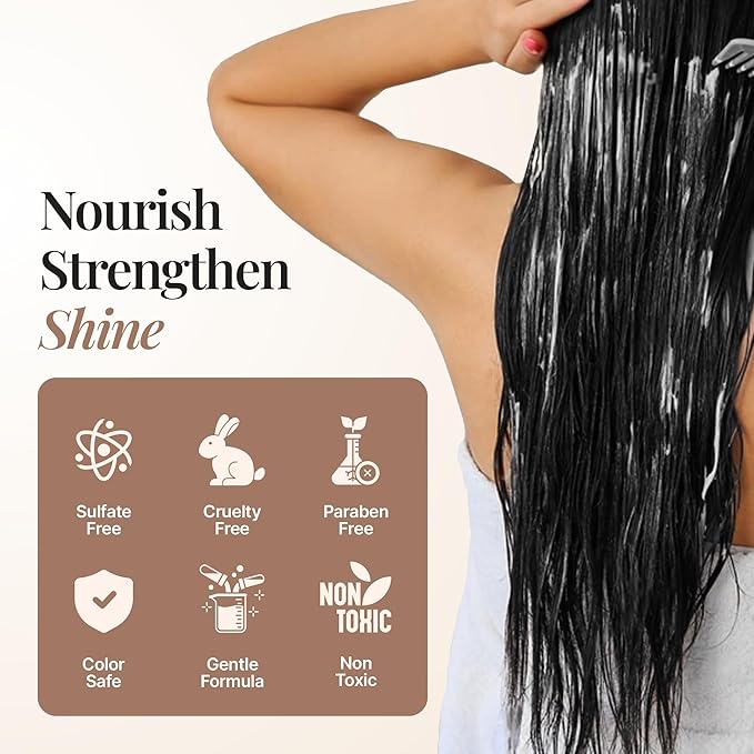 MOEHAIR Protein Infused Shampoo and Conditioner Set for Dry & Damaged Hair | Strengthens Hair Fiber | Sulfate & Paraben Free | Adds Shine, Softens & Hydrates Hair (32 Fl Oz)