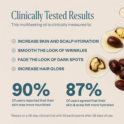 Cliganic Organic Jojoba Oil 32 oz, 100% Pure | Bulk, Natural Cold Pressed Unrefined Hexane Free Oil for Hair & Face