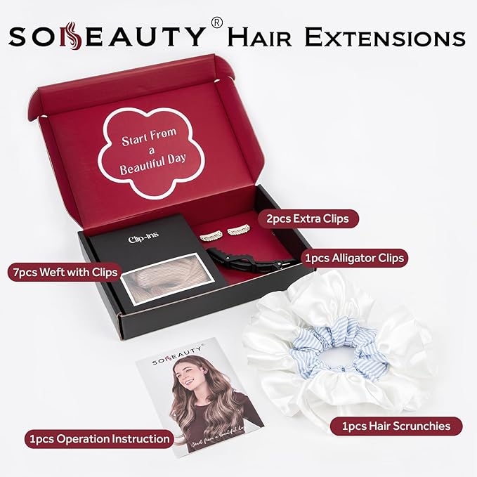 Clip in Hair Extensions Real Human Hair, 100% Remy Hair Extensions Clip Ins, Dark Blonde Highlighted Bleach Blonde Hair Extension for Women, #P18A/613A 24Inch 120G 7PCS