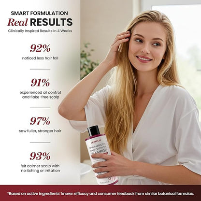 Onion & Biotin Hair Growth Shampoo: Infused With Natural Rosemary Tea Tree Oil Anti Hair Loss Treatment - Scalp Smooths Thickening Formula Support Hair Regrowth For Women Men 12.5Fl Oz