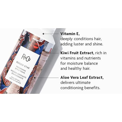 R+Co Hair Thickening Set | Rodeo Star Volumizing Mousse & Dallas Thickening Spray | Instantly Adds Density & Lift for Fine to Medium Hair | Vegan, Cruelty-Free | 8.5 oz + 5 oz (Pack of 2)