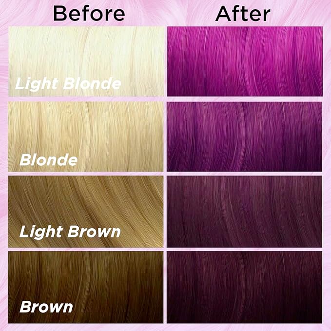 MOEHAIR Semi-Permanent Hair Color | Magenta Hair Dye 8 Oz | Voodoo Highest Love Hair Dye | Temporary Hair Color for Dark Hair | No Ammonia, Sulfate or Paraben | Vegan & Intermixable