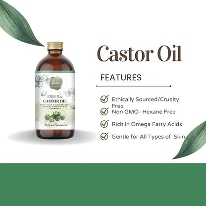 1 Gallon/128 fl.oz Organic Hexane Free Cold Pressed Castor Oil