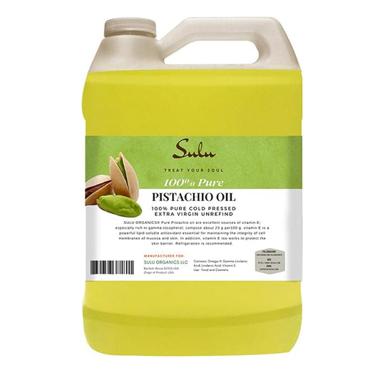 100% Pure Extra Virgin Unrefined Pistachio Oil 1 Gallon (128 FL.OZ)
