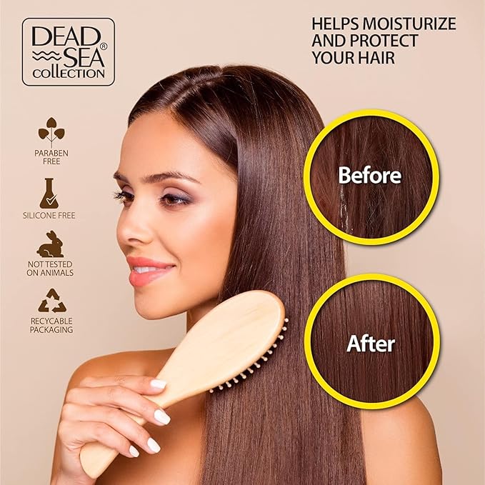 Dead Sea Collection Shampoo and Conditioner Set with Keratin – Hydrating Softening Hair Products with Dead Sea Minerals for All Hair Types – Set of 2 Bottles (33.8 & 30.6 Fl. Oz.)