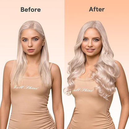 Full Shine Butterfly Weft Hair Extensions 24 Inch Pu Hole Weft Extensions Genius Weft Hair Color Platinum Blonde Hand Tied Extensions With Hole 100 Grams Soft Remy Hair Add Length