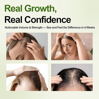 Hair Growth Oil Foam with Rosemary and Castor Oil Vegan Natural Formula for Thinning Hair Organic Plant Based Scalp Treatment Non Greasy Hair Regrowth Support for Men and Women 3 Bottles Each 2.11 oz
