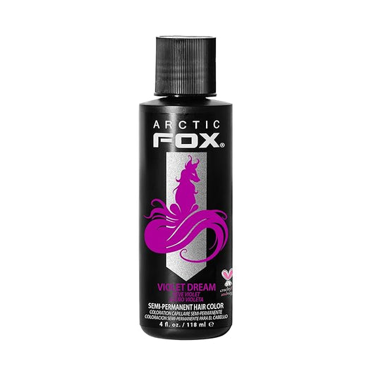 ARCTIC FOX Vegan and Cruelty-Free Semi-Permanent Hair Color Dye (4 Fl Oz, VIOLET DREAM)