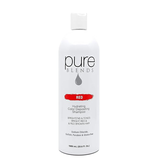 Red Hydrating Color Depositing Shampoo - Brighten & Tone Semi-Permanent Dye for Faded Color-Treated Hair, Prevents Fade & Extends Color Service - 33.8 Oz.