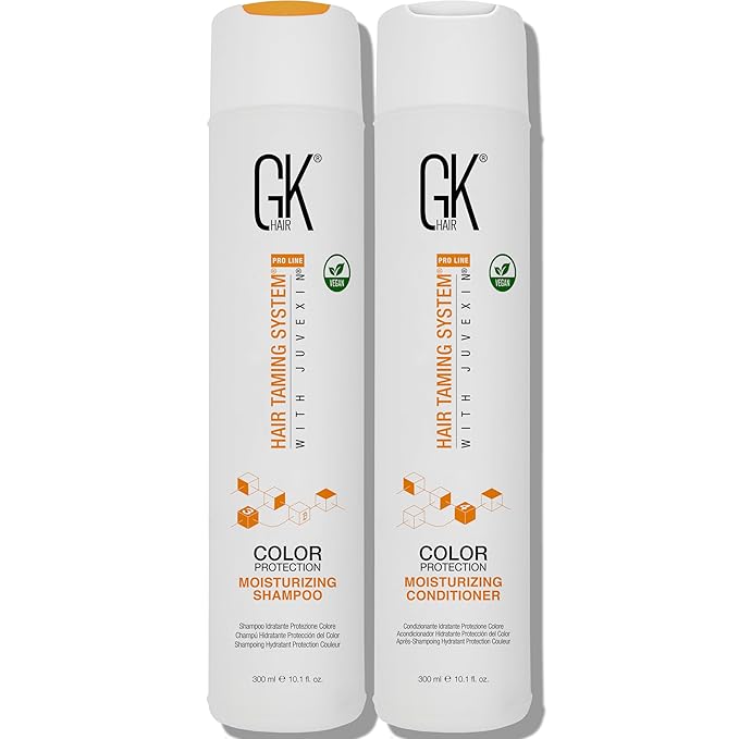 GK Hair Color Protection Moisturizing Shampoo and Conditioner Set for Color Treated Hairs, Sulfate, Paraben, and Dye Free, with Naturally Derived Clean Ingredients (10.1 Fl Oz x 2)
