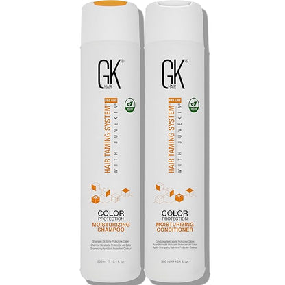 GK Hair Color Protection Moisturizing Shampoo and Conditioner Set for Color Treated Hairs, Sulfate, Paraben, and Dye Free, with Naturally Derived Clean Ingredients (10.1 Fl Oz x 2)