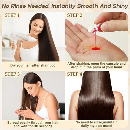 Hair Oil Perfume - 40 Pcs Hair Perfume & Oil Serum Treatment Avocado Nourishing Shining for Women Man Frizz Dry Damaged Hair, Leave-in Serum Long Lasting Scent (Spring Glacier)