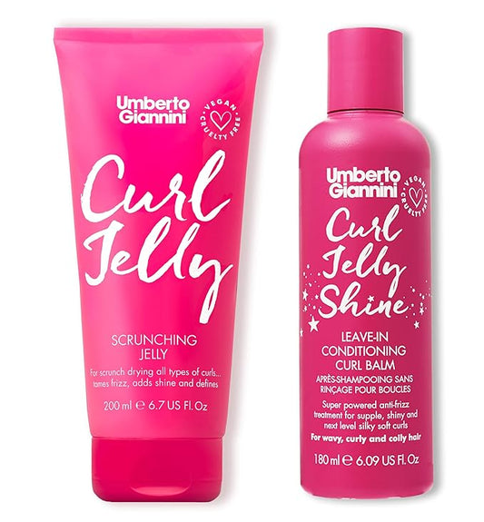 Umberto Giannini Curl Jelly Scrunching Jelly, Vegan & Cruelty Free Frizz Solution Gel for Curly or Wavy Hair, 200 ml (Gel & Curl Shine Conditioner)
