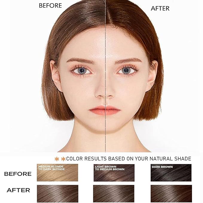 Coffee Hair Dye Shampoo 3 in 1, Magic Dye Colors in Minutes-Long Lasting & Easy to Use Argan Oil Herbal Hair Color Shampoo champu con tinte para canas 500ml