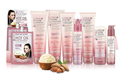 GIOVANNI 2chic Leave-In Conditioning Styling Elixir - Anti-Frizz Natural Hair Smoothing Formula with Shea Butter & Sweet Almond Oil, Macadamia, Detangler, Paraben Free, Color Safe Conditioner - 4 oz