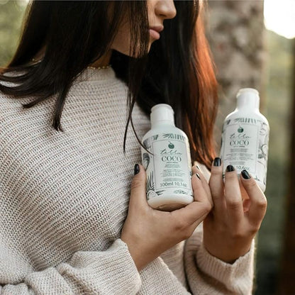 Terra Coco Verde Home Care | Vegan | Extremely Dry & Worn Hair | Vitamin B, Sodium and Potassium | Removes Dead Cells | Promotes Hair Growth | Combats Weakness & Hair Loss | Set of 2