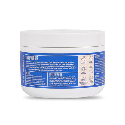 Overtone Color Depositing Semi-Permanent Hair Dye Conditioner - 8 oz For Natural & Color-Treated Hair, Moisturizing Shea Butter & Coconut Oil - Vegan & Cruelty-Free, Extreme Blue