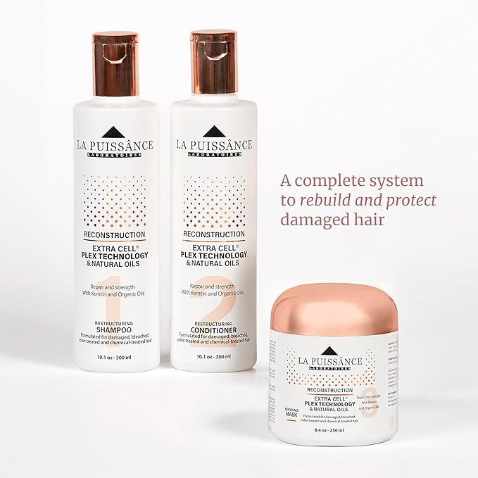 LA PUISSANCE Extra Cell Plex Conditioner Step 2 - Intense Hydration & Repair for Damaged Hair - Ideal for Color-Treated, Bleached & Chemically-Treated Hair - 10.1 fl oz for Home and Salon Use