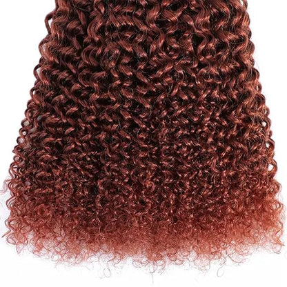 Red Brown Bundles Human Hair Kinky Curly Bundles Color 33 Curly 8a Grade Brazilian Human Hair Soft and Silky for Black Women 22 24 26 Inch