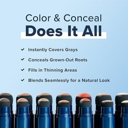 TRUHAIR Color & Conceal Waterproof Root Touch Up Hair Color Concealer - Hair Cover up for Gray Coverage and Hairline Filling - 11 Hair Colors Available (Light Brown)