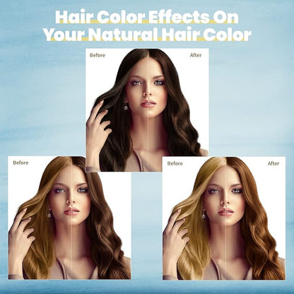 Hair Dye Shampoo for Gray Hair Coverage, 3-in-1 Semi-Permanent Color Shampoo for Women & Men Dark Brown