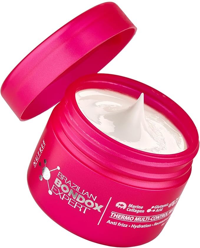 HAIR TREATMENT MASK FOR DAMAGED BRAZILIAN BONDOX 2.82 oz Thermal Activated Mask for Dry Frizzy Hair | Formaldehyde Free Cruelty Free | Results for up to 1-3 months | Almond Oil