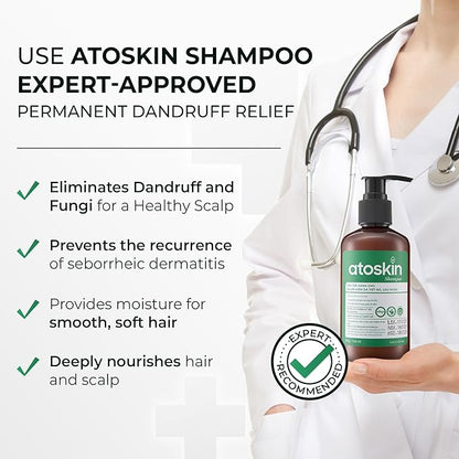 Atoskin Shampoo – for Seborrheic Dermatitis - Helps Reduce Oil & Improve Scalp Comfort (6.8 oz)